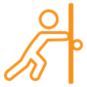 Person push the door icon