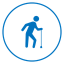 Person walking with cane 2 icon
