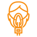 Person with oxygen mask icon