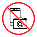 Photo and phone forbidden sign icon