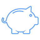 Piggy Bank Color Outline icon