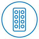 Pill blister pack icon