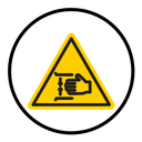 Pinched warn sign icon