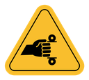 Pinched warn sign icon