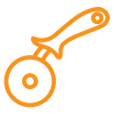 Pizza cutter Color Outline icon