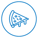 Pizza Slice Color Outline icon