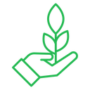 Plant Care Hand Color Outline icon