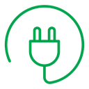 Plug with cable icon