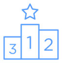 Podium Color Outline icon