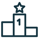 Podium star icon