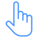 Pointing Hand Cursor Color Outline icon