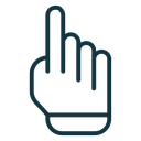 Pointing hand icon