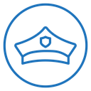 Police officer cap icon