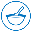 Porridge baby cereal icon