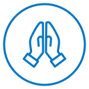 Praying Hands Color Outline icon