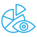 Predictive Analytics Pie Eye icon