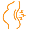 Pregnant woman backache icon