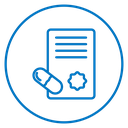Prescription and capsule icon