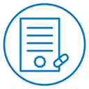 Prescription and capsule icon