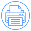 Print Button Color Outline icon