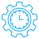 Productivity Clock Gear icon