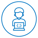 Programmer Coding Color Outline icon