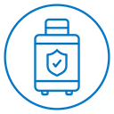 Protection of baggage icon