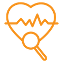 Pulse heart check up icon