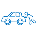 Pushing car icon