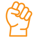 Raised fists icon