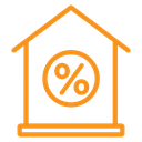 Rate for mortgage icon