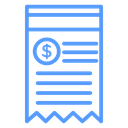 Receipt Dollar Coin icon