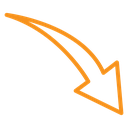 Red Down arrow icon