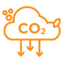 Reduce carbon dioxide co2 icon