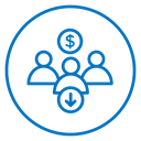 Reduce labor costs icon