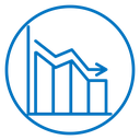 Reduction chart icon