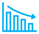 Reduction chart icon