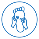 Reflexology foot massage icon