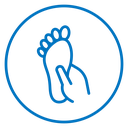Reflexology foot massage icon