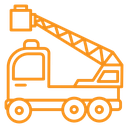 Rescue truck basket icon