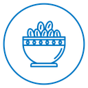 Rice Bowl Meal Color Outline icon