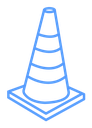 Road cone Color Outline icon