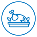 Roasted chicken turkey icon