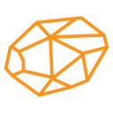 Rock stone crystal icon