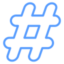 Rounded Hashtag icon