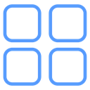 Rounded Square Grid icon