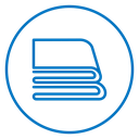 Rounded the folded bath towels icon