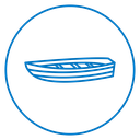 Rowing Boat Color Outline icon