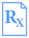 Rx Prescription Document Color Outline icon