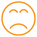Sad, upset or lonely emot icon